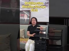 Rotating Kitchen Storage Rack OEM Customizable Black White